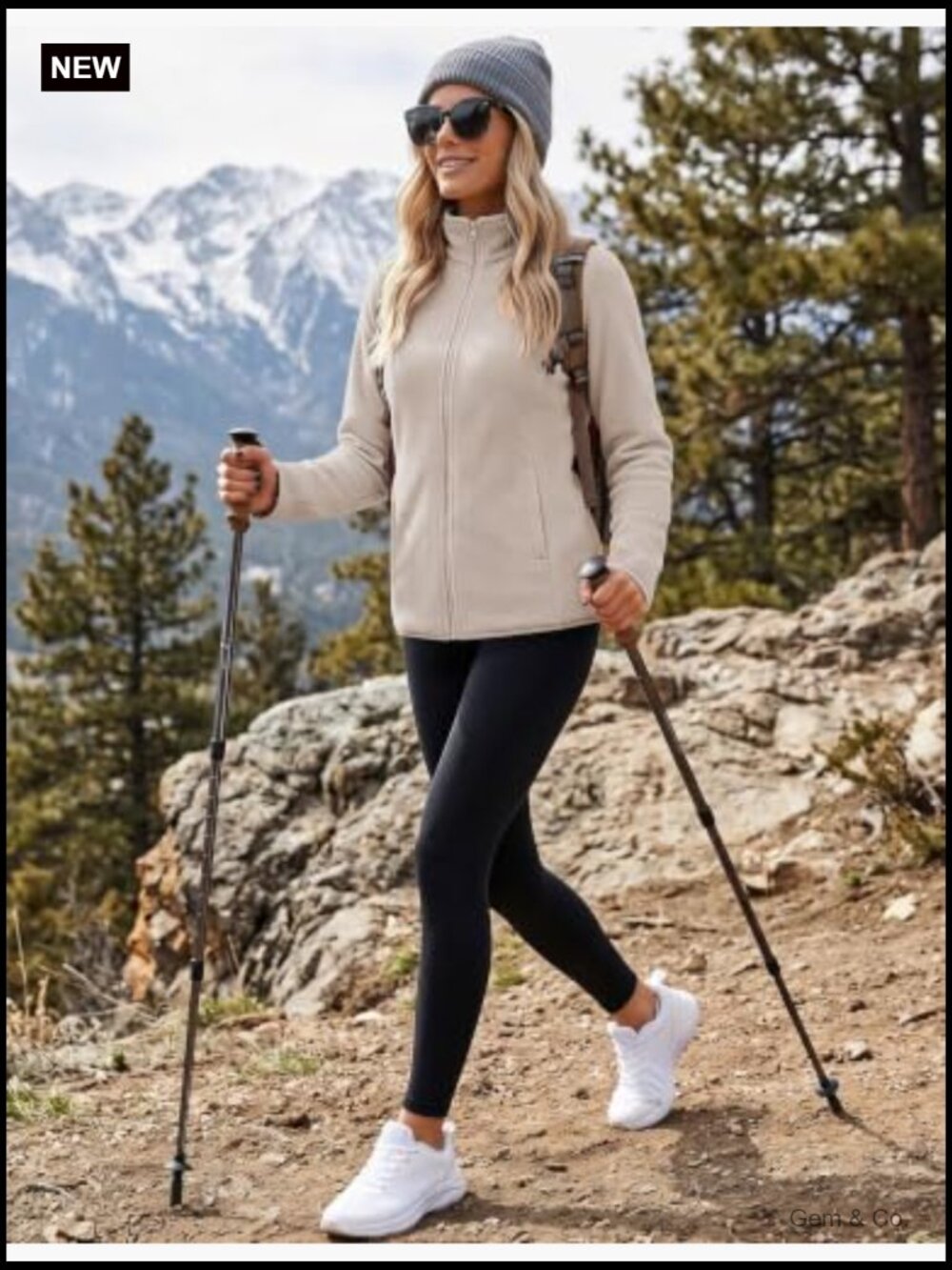 Lightweight Full Zip Fleece Jacket with Pockets Long Sleeve Warm Fall Outwear - Picture 2 of 7